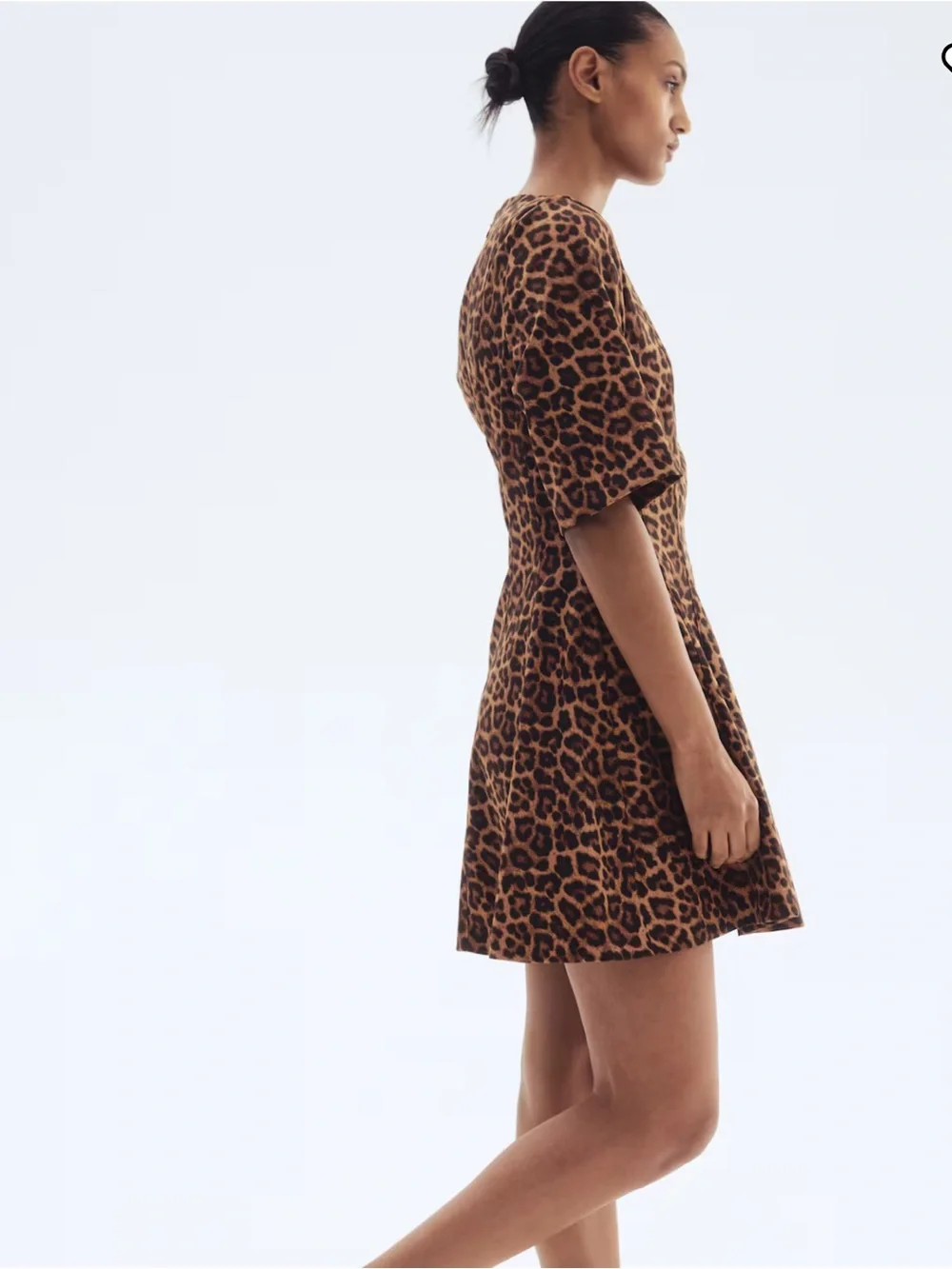 H&M Twill Tapered Waist Leopard Print A-Line Dress in Brown and Black Medium
NWT - Picture 6 of 7